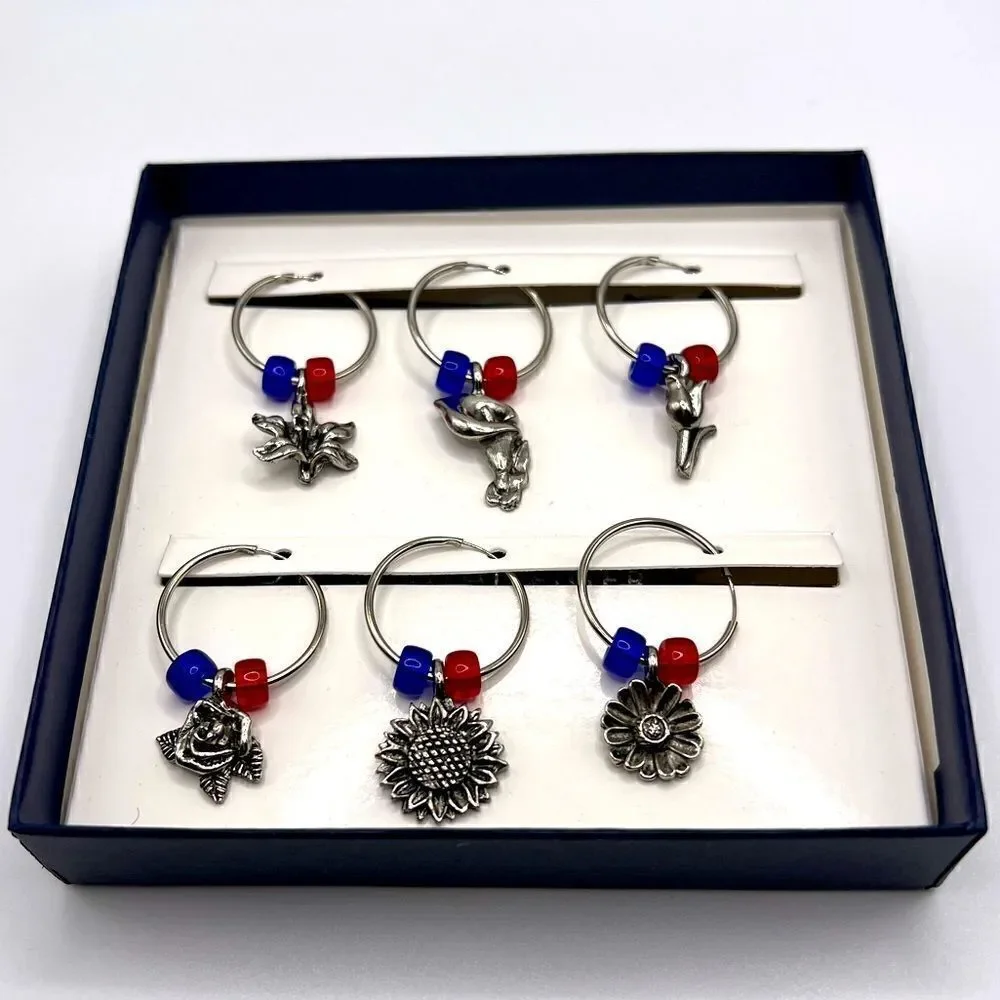 *3/$20* New in box Tommy Hilfiger pewter wine cocktail charms